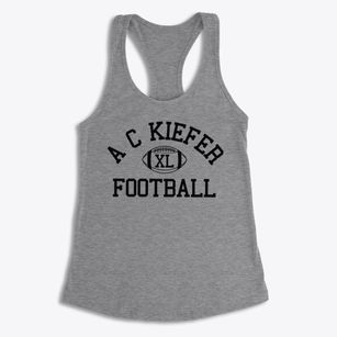 A C Kiefer Education Center Classic Football Women's Racerback Tank