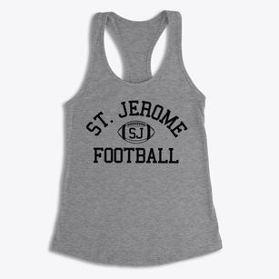 Saint Jerome School Classic Football Women's Racerback Tank