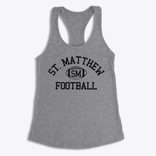 Saint Matthew School Classic Football Women's Racerback Tank