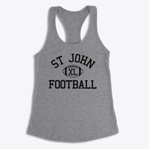 St John The Evangelist Parish Classic Football Women's Racerback Tank