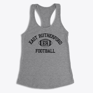 East Rutherford High School Classic Football Women's Racerback Tank