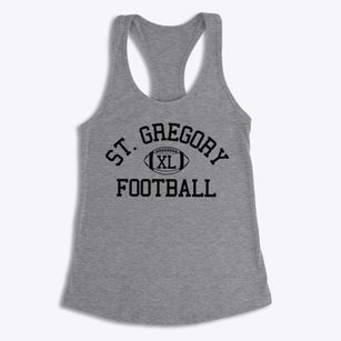 Saint Gregory The Great School Classic Football Women's Racerback Tank