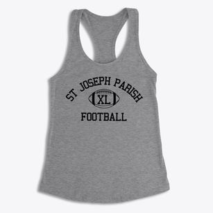St Joseph Parish Classic Football Women's Racerback Tank