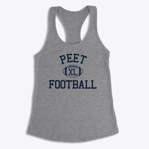 Peet Junior High School Classic Football Women's Racerback Tank