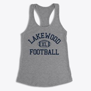 Lakewood High School Classic Football Women's Racerback Tank