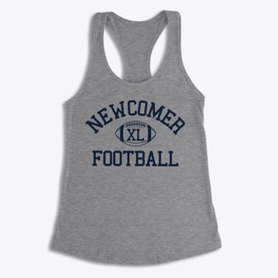 Newcomer High School Classic Football Women's Racerback Tank