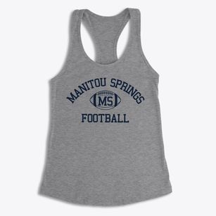 Manitou Springs High School Classic Football Women's Racerback Tank