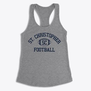 Saint Christopher School Classic Football Women's Racerback Tank