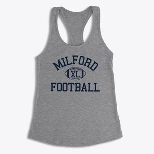 Milford Christian School Classic Football Women's Racerback Tank
