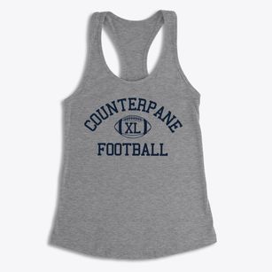 Counterpane School Classic Football Women's Racerback Tank