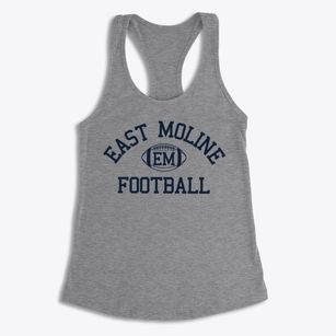 East Moline Christian School Classic Football Women's Racerback Tank