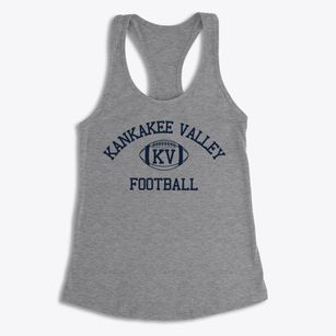 Kankakee Valley High School Classic Football Women's Racerback Tank