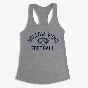 Willow Wind School Classic Football Women's Racerback Tank