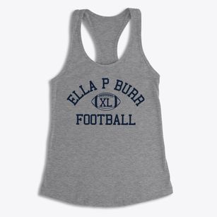 Ella P Burr School Classic Football Women's Racerback Tank