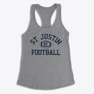 St Justin Parish Classic Football Women's Racerback Tank