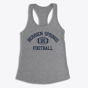 Berrien Springs High School Classic Football Women's Racerback Tank