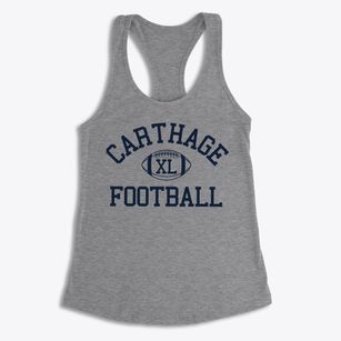 Carthage Junior High School Classic Football Women's Racerback Tank