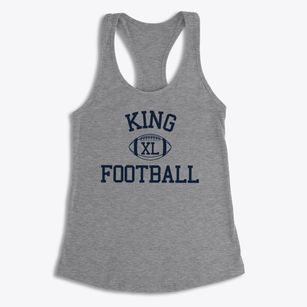 King Tri A School Classic Football Women's Racerback Tank