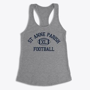 St Anne Parish Classic Football Women's Racerback Tank