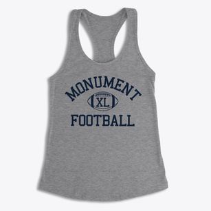 Monument High School Classic Football Women's Racerback Tank