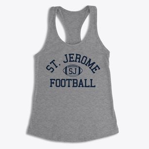 Saint Jerome School Classic Football Women's Racerback Tank