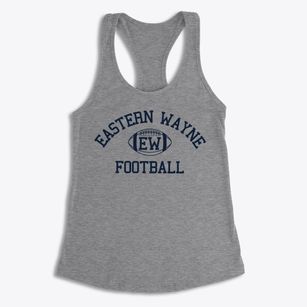Eastern Wayne High School Classic Football Women's Racerback Tank