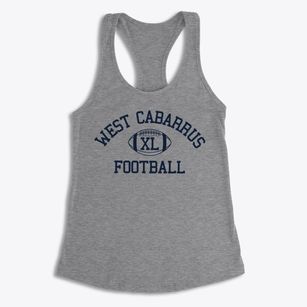 West Cabarrus High School Classic Football Women's Racerback Tank