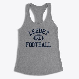 Leedey School Classic Football Women's Racerback Tank