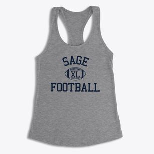 Sage School Classic Football Women's Racerback Tank