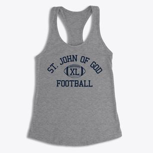 Saint John Of God School Classic Football Women's Racerback Tank
