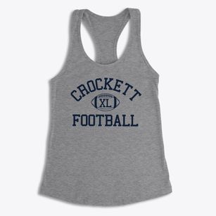 Crockett High School Classic Football Women's Racerback Tank