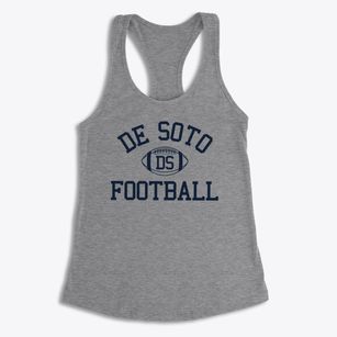 De Soto Private School Classic Football Women's Racerback Tank