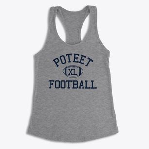 Poteet High School Classic Football Women's Racerback Tank