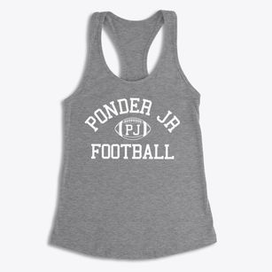 Ponder Jr High School Classic Football Women's Racerback Tank