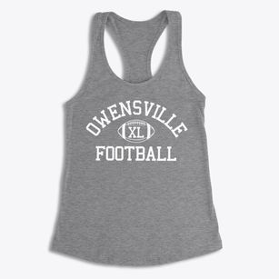 Owensville Community School Classic Football Women's Racerback Tank