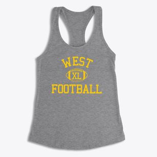 West Memorial Junior High School Classic Football Women's Racerback Tank