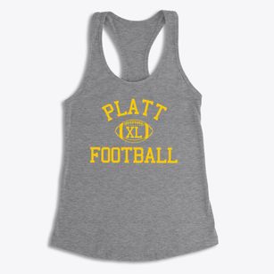 Platt High School Classic Football Women's Racerback Tank