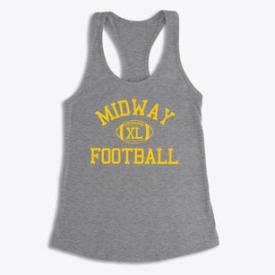 Midway High School Classic Football Women's Racerback Tank