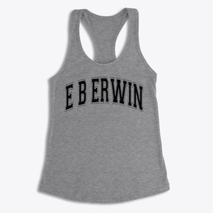 E B Erwin Elementary School Varsity Arch Women's Racerback Tank