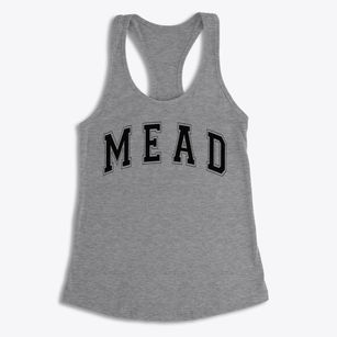 M E A D Alternative Varsity Arch Women's Racerback Tank