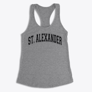 St Alexander Parish Varsity Arch Women's Racerback Tank