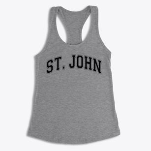 St John Parish Varsity Arch Women's Racerback Tank