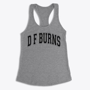 D F Burns Elementary School Varsity Arch Women's Racerback Tank