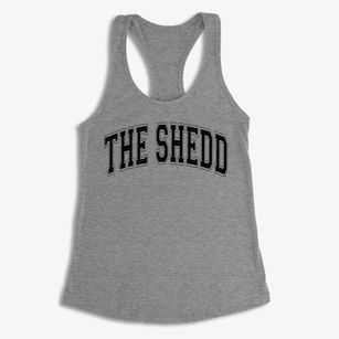 The Shedd Academy Varsity Arch Women's Racerback Tank