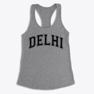 Delhi Elementary School Varsity Arch Women's Racerback Tank