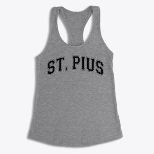 St Pius Elementary School Varsity Arch Women's Racerback Tank