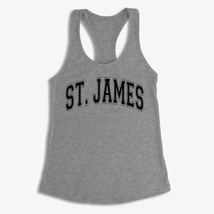 Saint James Catholic School Varsity Arch Women's Racerback Tank