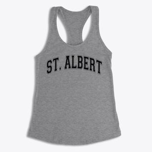 St Albert The Great Parish Varsity Arch Women's Racerback Tank