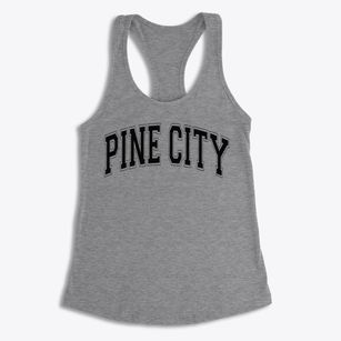 Pine City Elementary School Varsity Arch Women's Racerback Tank