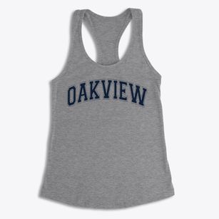 Oakview Elementary School Varsity Arch Women's Racerback Tank